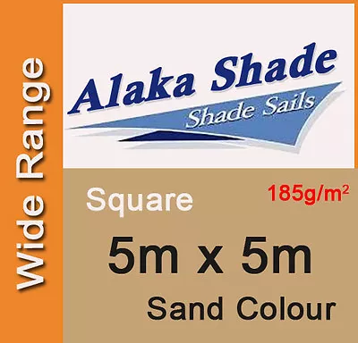 New Heavy Duty Shade Sail Sand Square 5m X 5m 5x5m 5x5 5 By 5m 5mx5m 5 X 5m • $1111.90