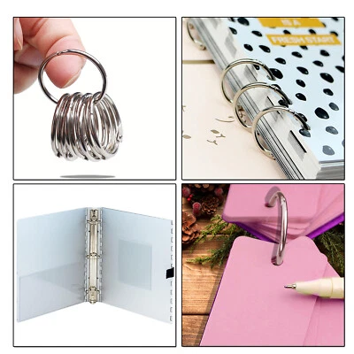 £3.69 • Buy Metal Hinged Ring Book Binder Photo Album Craft Split Keyring Scrapbook Keychain