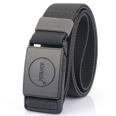 1.5  Dark Gray Quick Release Tactical Belt With Magnetic Buckle Stretch Web Belt • $15.90