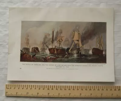 £2 • Buy C1930 Colour Illustration The Battle Of Trafalgar & The Victory 1805