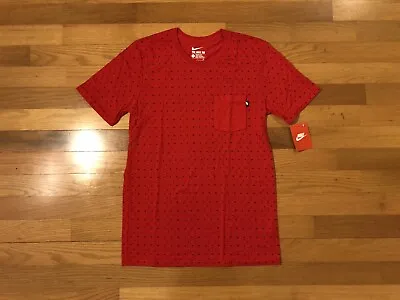 New S Nike Sportswear Air Max All Over Monogram Print T Shirt Red 805222-657 Men • $45
