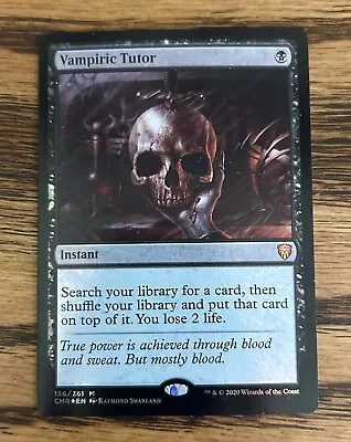 MTG Magic The Gathering Vampiric Tutor (156/794) Commander Legends FOIL • $29.99