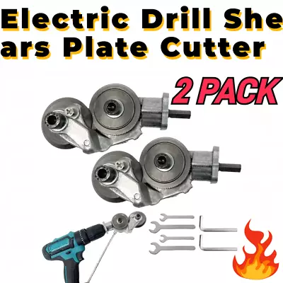 Electric Drill Shears Plate Cutter Attachment Sheet Cutter Nibbler Saw 2PACKS US • $17.99
