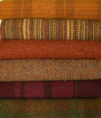 HAND DYED RUG HOOKING WOOL Mill-Dyed ~  AUTUMN  SUNSET  (6-pc. Collection) • $19