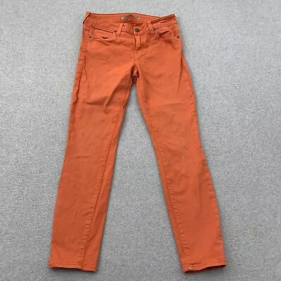 Vince Jeans Womens Size 28 Stretch Orange Crop Skinny Ankle Low Rise • $16.05