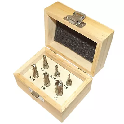 $29.99 • Buy 6Pc 1/4 X 3/8 HSS 4 Flute End Mill Set High Speed Steel Center Cut Milling Shank