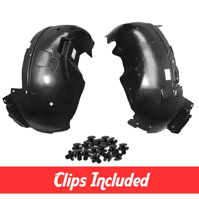 Driver & Passenger Side Fender Liner Set W/ Clips For 2001-2007 Silverado Sierra • $75.99