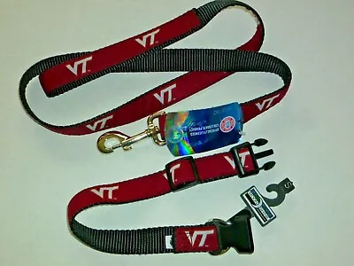 Virginia Tech Vt Doggie Hokies' Fan Package Small Dog Collar & 47  Leash  • $28