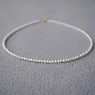 Mini 16  AAA+ Baby Pearls 2-3mm Japanese Akoya White Pearl Necklace 14k Clasp • $55