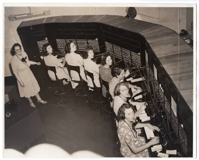 1940s US Army Civilian Hello Girls Phone Operators Switchboard Original Photo #2 • $14.99