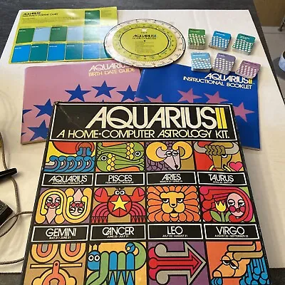 Rare Vintage Aquarius Horoscope Kitsch Home Computer Astrology Kit 1970s #BB • $40