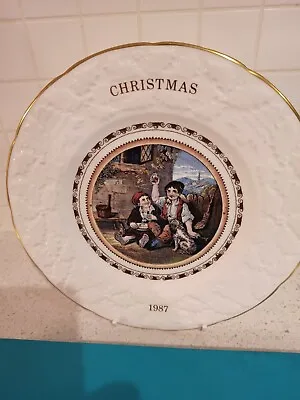 Coalport Series Of Christmas Plates 1976 - 1987  This 23cm Plate Boxed = 1987 • £2.99