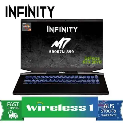 $2699 • Buy Infinity M7-5R9R7N-899 17.3in QHD 165Hz R9-5900HX RTX3070 16GB 1TB Gaming Laptop