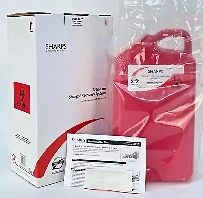 Sharps 3 Gallon Return By Mail Kit Mail Back US Postage FREE Disposal ☣️☢️👍✅NIB • $55.55