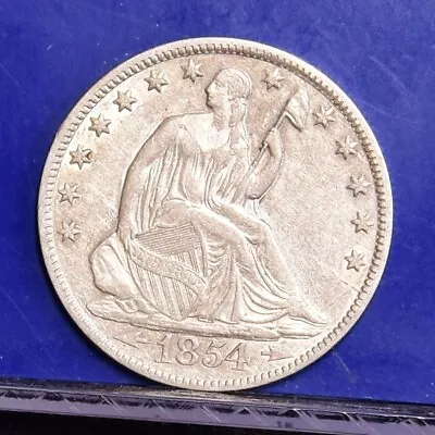 1854-O Liberty Seated Half Dollar - AU Details Cleaned (#53661-L) • $217