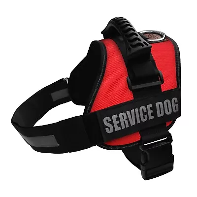 ALBCORP Reflective Service Dog Vest Harness Woven Nylon With Adjustable Straps • $21.95