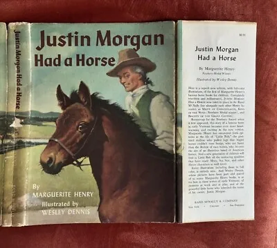 JUSTIN MORGAN HAD A HORSE~Marguerite Henry/Welsey Dennis~SIGNED~1954~1st Pr  A  • $65