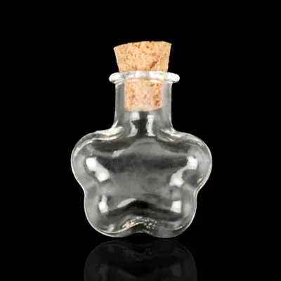 £2.62 • Buy 10Pcs Glass Wish Bottles With Cork Stopper Mini Vial Pendant Tiny Wishing Bottle