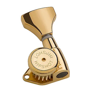 Hipshot Grip-Lock Open 18:1 6 Inline Gold Lefty Locking Staggered Tuners Inc UMP • $71.95