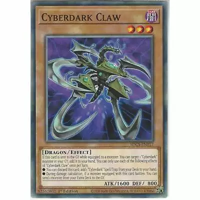 SDCS-EN017 Cyberdark Claw | 1st Edition Common | YuGiOh Trading Card Game TCG • £0.99