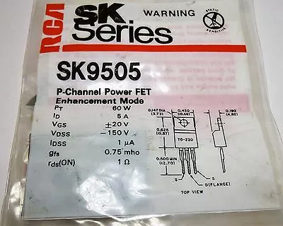 SK9505 / P CHANNEL FET / 2 PIECES /  (qzty) • $14.39