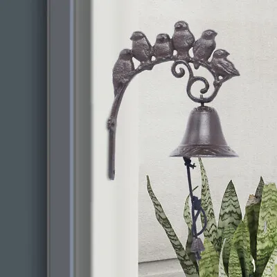 Vintage Bird Bell Home Garden Door Bell Wall Mounted Cast Iron Gate Bell Decor • $26