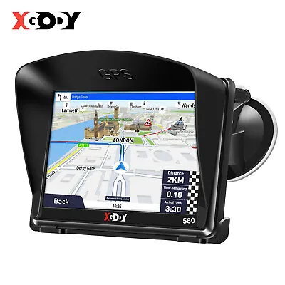 XGODY 5'' Sat Nav With UK & Europe Maps Huge Screen 8GB+256MB For HGV LGV Lorry • £40.99