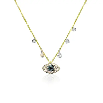 Meira T Yellow Gold Evil Eye Necklace • $825