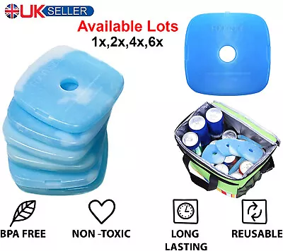 Reusable Ice Blocks For Cool Box Lunch Bag Freezer Blocks Cooler Long Lasting UK • £3.49