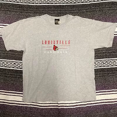 Vintage 90s University Of Louisville Cardinals Logo T-shirt Sz XL Essential  • $17.99