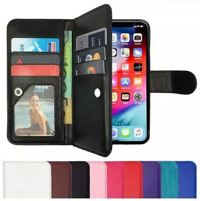 Leather Flip Case Wallet Cover Stand For Apple IPhone 7 6S 6 Plus 5S 5C 5 4 SE 8 • $9.45