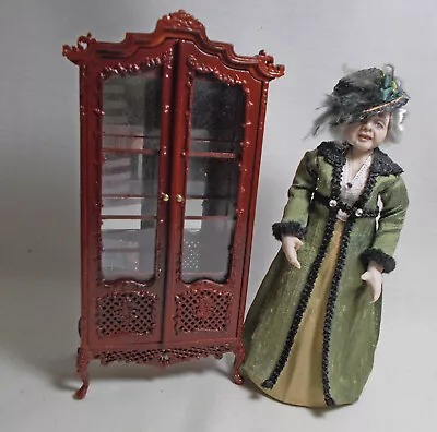 Dolls House Miniature BESPAQ MAHOGANY CHINA DISPLAY / ORNAMENT DISPLAY UNIT • $104.82