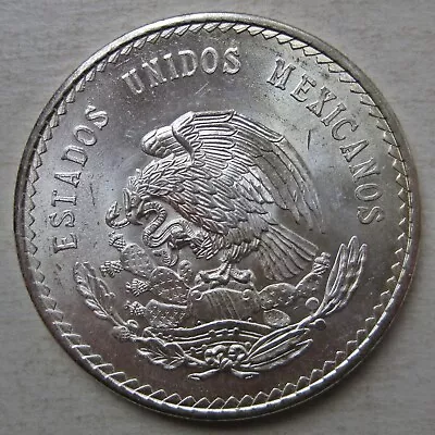 Nice Mexico 1947 Chief Cuauhtemoc 90% Silver Five 5 Pesos Coin (km# 465) • $33