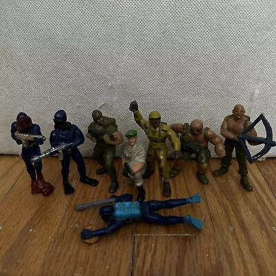 Vintage GUTS Military Action Figures Soldier Troops (Mattel) Lot Of 8 • $9.99