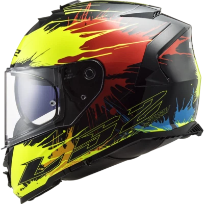 £149.99 • Buy Ls2 Ff800 Storm Dual Visor Acu Gold Full Face Motorbike Crash Helmet Drop Yellow