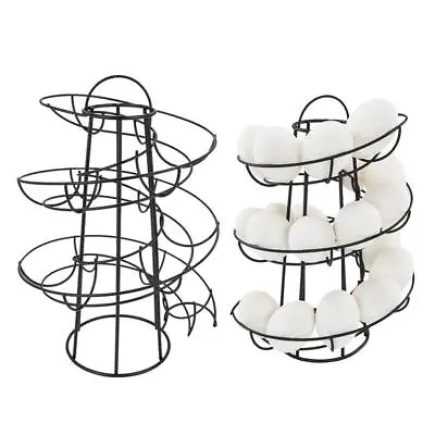 Modern Metal Egg Skelter Holder Wire Rack Organiser Stand Up To 24 Eggs • £16.86