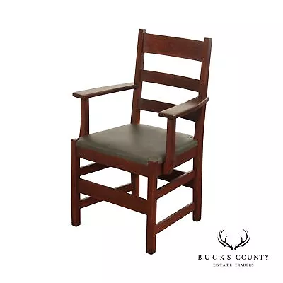 L. & J.G. Stickley Antique Mission Oak Armchair • $995