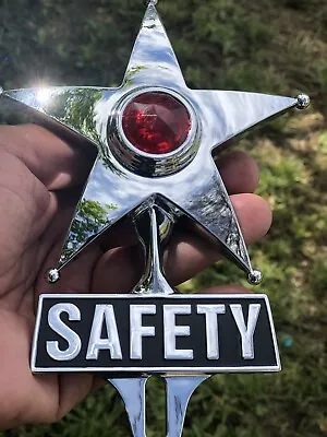 New Vintage Style Safety Star License Plate Topper That Lights Up Red ! • $49.99