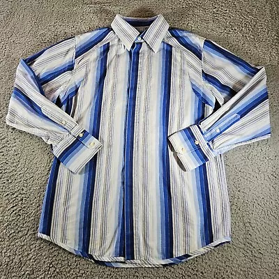 7 Diamonds Shirt Mens Large Striped Long Sleeve Button Up • $19.95