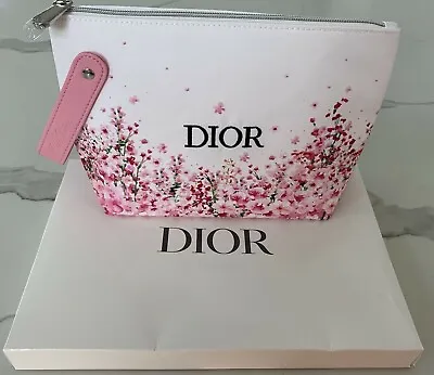 Christian Dior Pink Floral Cosmetic Bag Pouche Trousse Makeup Case Clutch BNIB • $39.99