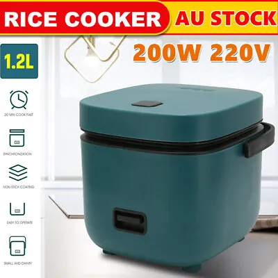 $31.99 • Buy 1.2L Electric Mini Rice Cooker Portable Steamer Soup Cooking Stew Pot 1-2 Person