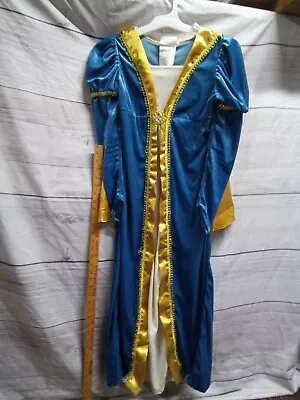 California Costume Girls X Large Medieval Princess Blue And Gold • $15