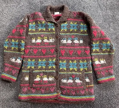 £36 • Buy Pachamama Wool Cardigan Size Medium