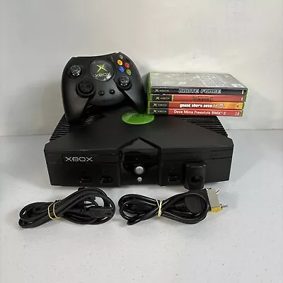 Microsoft Xbox Original Game Console Complete With 4 Games • $129.99