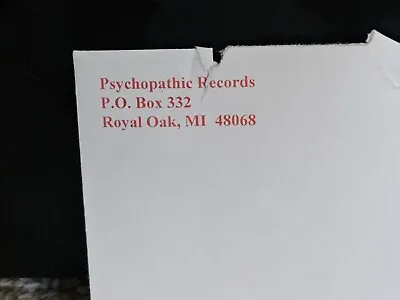 $25 • Buy Insane Clown Posse- Psychopathic Newsletter Original Envelope-1995