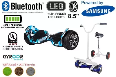 Crazy Blue G2 PRO 8.5  All Terrain Off Road Hoverboard UL2272 + HoverBike White • £394.99