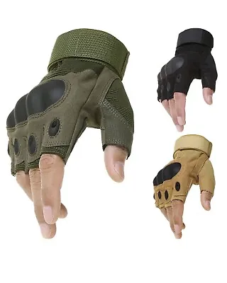 REDRUM Half Finger Tactical Motorcycle Bike Gloves Military Combat Army Paintbal • £7.79