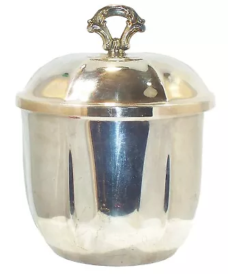 Vintage Silver-Plated Oneida Lidded Ice Bucket 9.5” High 7.25” Diameter • $32.50