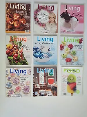 Lot 9 Martha Stewart Living Magazine 2010 2011 #205-214 Everyday Food  • $50