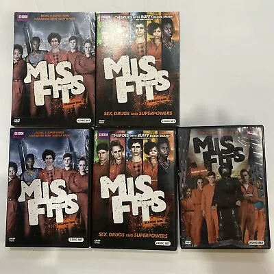 Misfits BBC UK Region 1 Series 1 2 And 3 2012 Sex Drugs & Superpowers Comedy • $22.95